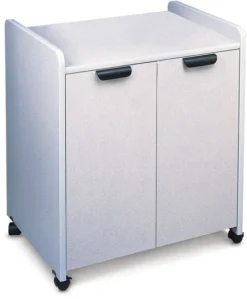 Mayline Mobile Utility Cabinets Laminate Exterior Black, Speckled Gray Matrix [2110MUNGRBLK]