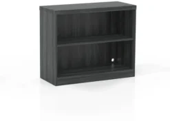 Mayline Aberdeen 2 Shelf Bookcase Fixed Shelf Gray Steel [AB2S36LGS]
