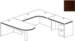 Mayline Aberdeen Office Desk Set Mocha [AT13LDC]