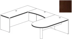 Mayline Aberdeen Office Desk Set Mocha [AT14LDC]