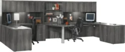 Mayline Aberdeen Office Desk Set Gray Steel [AT18LGS]