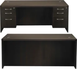 Mayline Aberdeen Office Desk Set Mocha [AT1LDC]