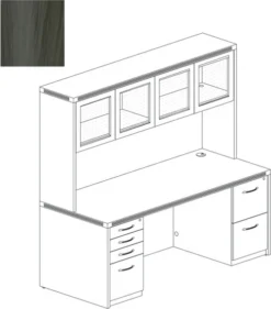 Mayline Aberdeen Office Desk Set Gray Steel [AT34LGS]