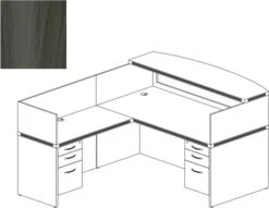 Mayline Aberdeen Office Desk Set Gray Steel [AT36LGS]