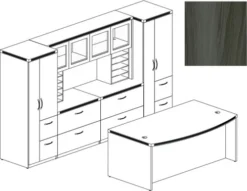 Mayline Aberdeen Office Desk Set Gray Steel [AT9LGS]