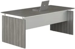 Mayline Medina 72" Rectangle Straight Desk Gray Steel [MNDS72LGS]