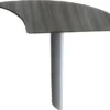 Mayline Medina Curved Desk Extension Right Gray Steel [MNEXTRLGS]