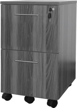 Mayline Medina Pedestal File-File Gray Steel [MNFFLGS]