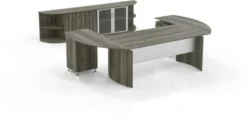 Mayline Medina Office Desk Set Gray Steel [MNT13LGS]