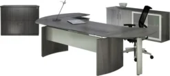 Mayline Medina Office Desk Set Gray Steel [MNT15LGS]