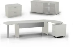 Mayline Medina Office Desk Set Textured Sea Salt [MNT15TSS]