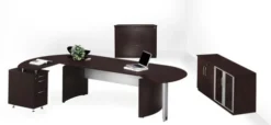 Mayline Medina Office Desk Set Mocha [MNT16LDC]