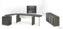Mayline Medina Office Desk Set Gray Steel [MNT16LGS]