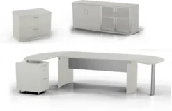 Mayline Medina Office Desk Set Textured Sea Salt [MNT16TSS]