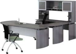Mayline Medina Office Desk Set Gray Steel [MNT30LGS]