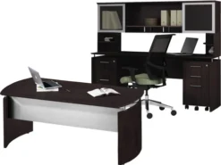 Mayline Medina Office Desk Set Mocha [MNT38LDC]
