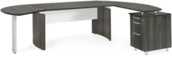 Mayline Medina Office Desk Set Gray Steel [MNT4LGS]