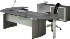 Mayline Medina Office Desk Set Gray Steel [MNT7LGS]