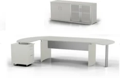 Mayline Medina Office Desk Set Textured Sea Salt [MNT8TSS]