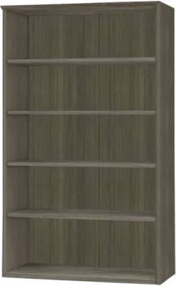 Mayline Medina Bookcase 5 Shelf Gray Steel Laminate [MVB5LGS]