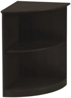 Mayline Medina Bookcase 2 Shelf 1/4 Round Mocha Laminate [MVBQ2LDC]