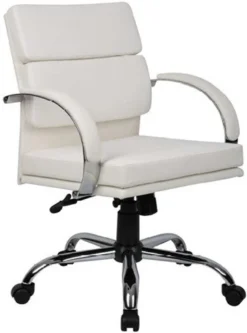 Boss Aaria Modern White Office Chair [B9406]
