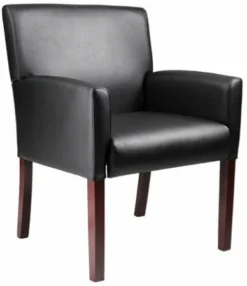 Boss Box Arm Vinyl Reception Chair [B629]