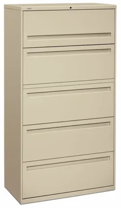 HON 36" Locking 5 Drawer Lateral File Cabinet [785L]