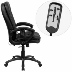 Mid Back LeatherSoft Massaging Office Chair [BT-9585P-GG]