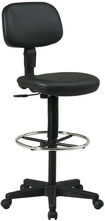 Office Star Black Vinyl Drafting Chair [DC517V]