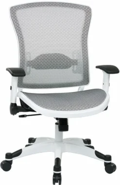 Office Star White All Mesh Office Chair [317W-W11C1F2W]
