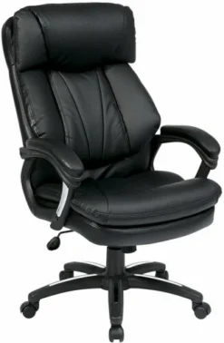 Plush Faux Leather Office Star Executive Chair [FL9097]